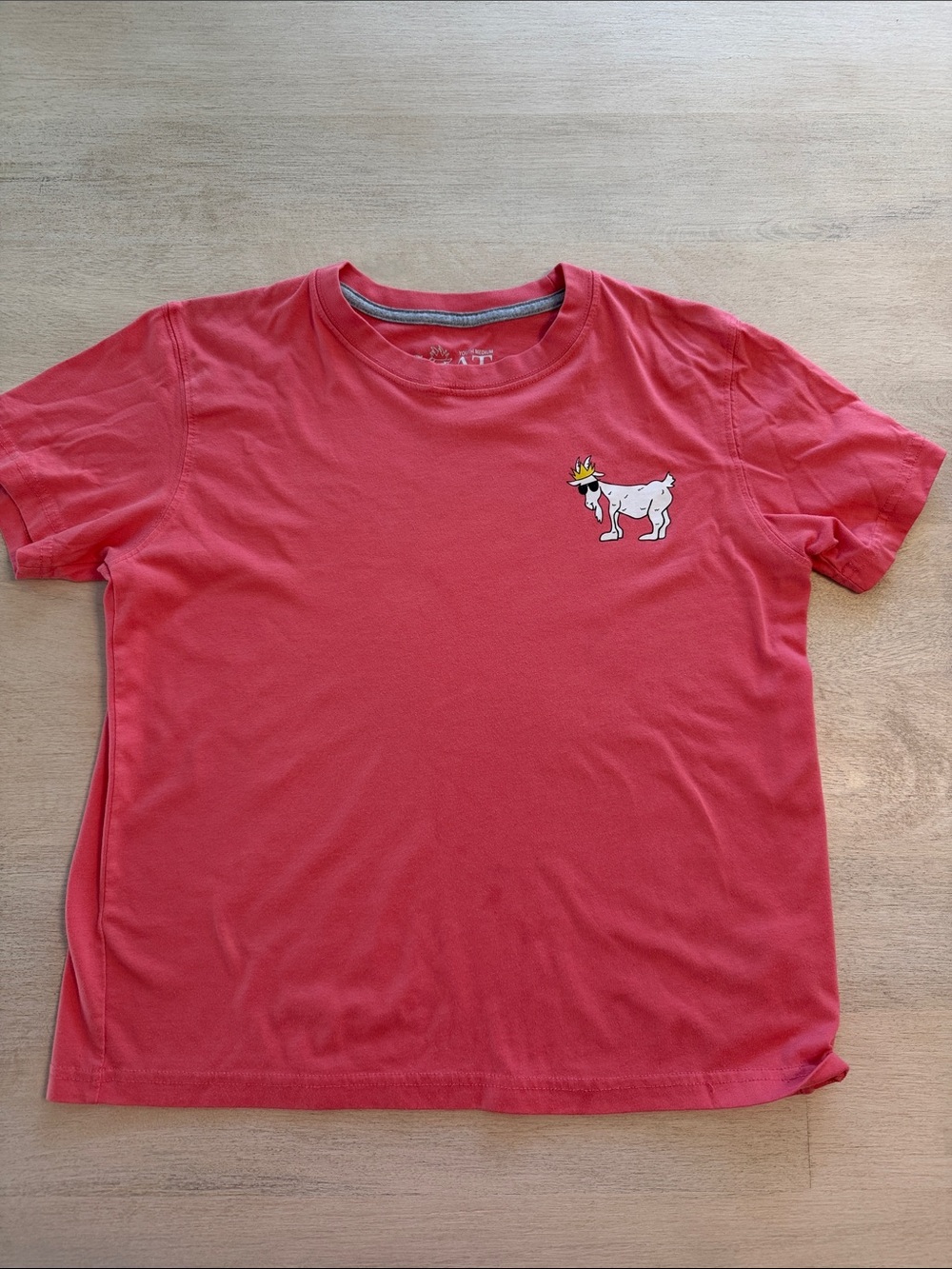 Coral Kids Short Sleeve Tee with Dog Patch - Unbranded